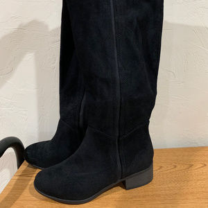 Thigh High Flat Suede Boots
